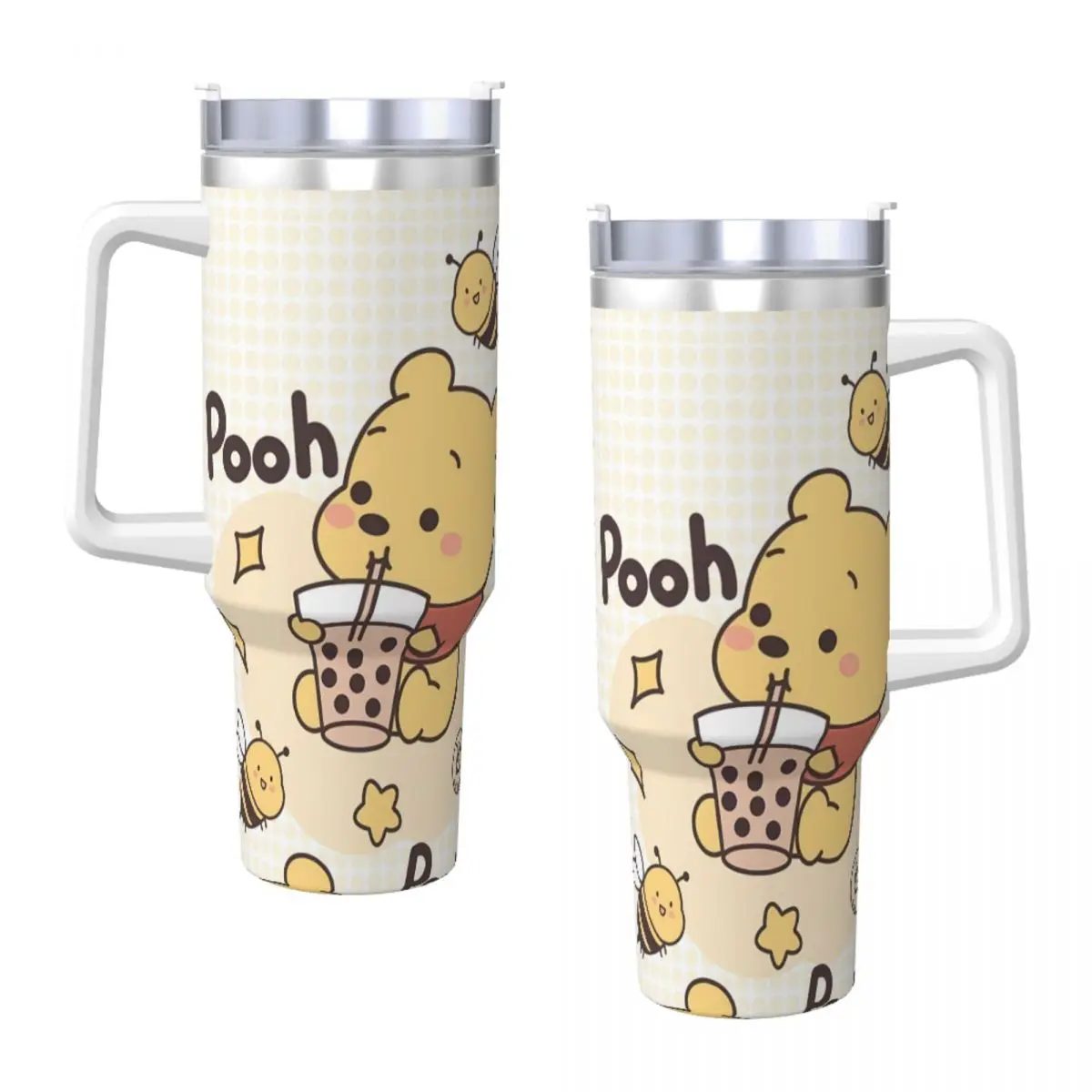 Stainless Steel Tumbler Winnie The Pooh Pooh Bear Coffee Mug Insulated Cold and Hot Car Mugs Travel Custom DIY Water Bottle