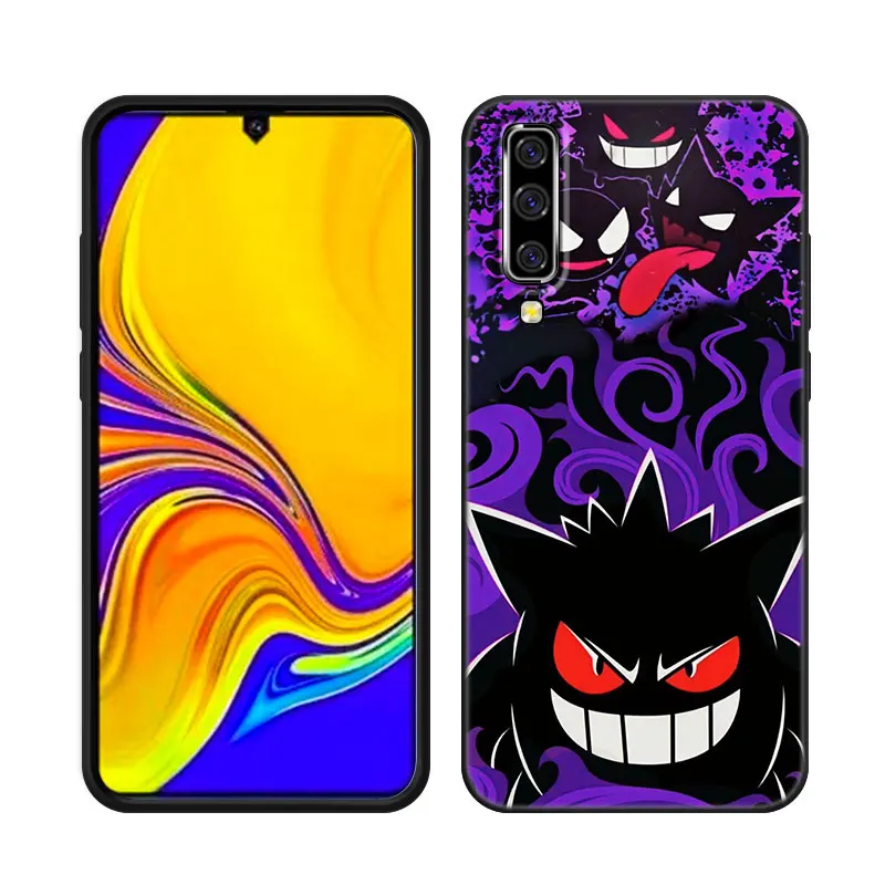 Cute S-Snorlax G-Gengar Phone Case For Samsung A13 A22 A24 A32 A23 A25 A34 A35 A52S A53 A54 A55 A73 A12 A14 A15 A31 A33 A50 A51