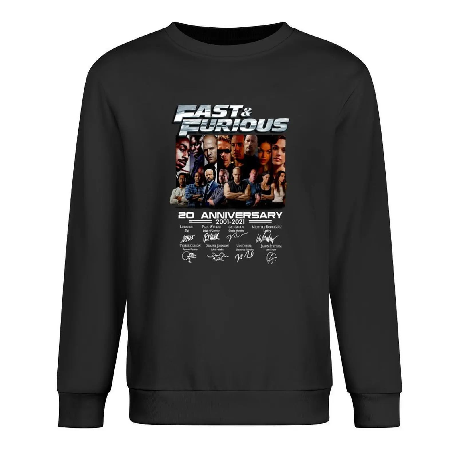 شخصيات فيلم Fast Furious مع الذكرى العشرين 2001 2021 بلوفر ملابس رجالي بدلة رياضية أنيمي البلوز