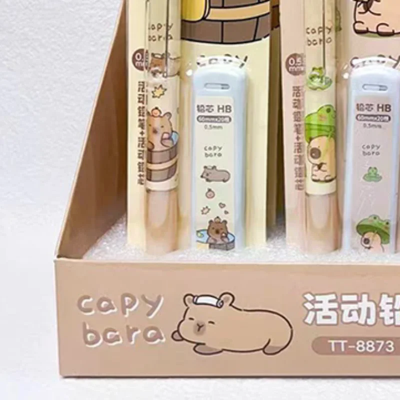 

Kawaii Capybara Mechanical Pencil Set 0.5mm Drawing Writing Pencils Cartoon Stationery School Office Supplies Children's Gift