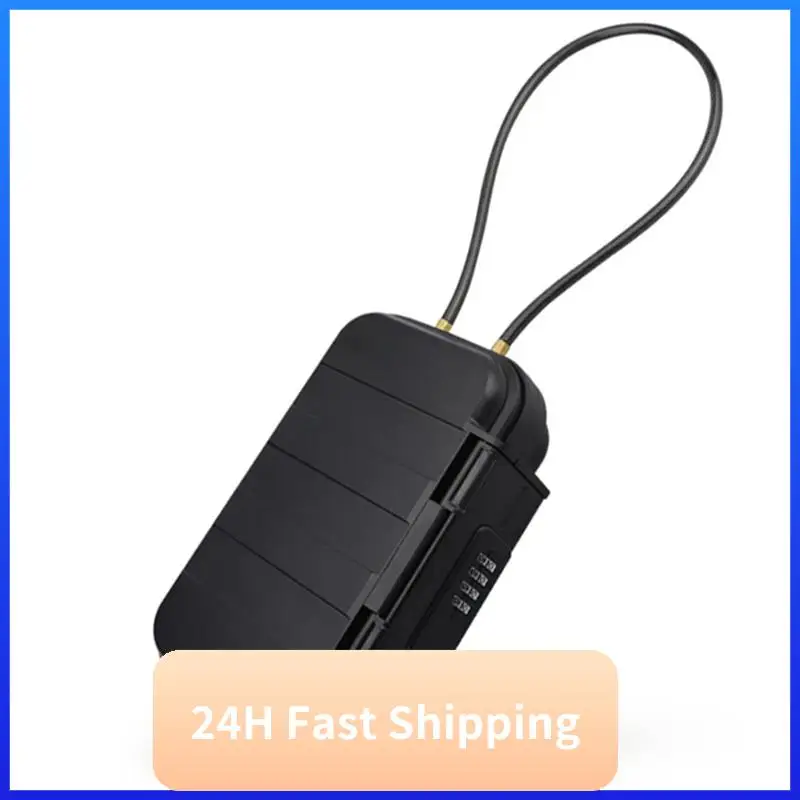 Lock Box, Phone Lock Box, Security Lock Box, Transparent Outdoor Waterproof Travel Safe,Password Beach Box Easy Install ,Black