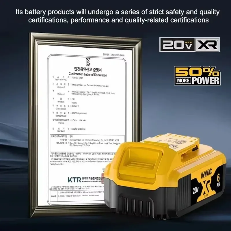 100% Original Dewalt 20V 9000mAh Power Tool Battery DCB206 DCB205 DCB200 DCF887 DCG405 DCD791 DCF922 DCF850 DCD805 Tool Battery - view 4
