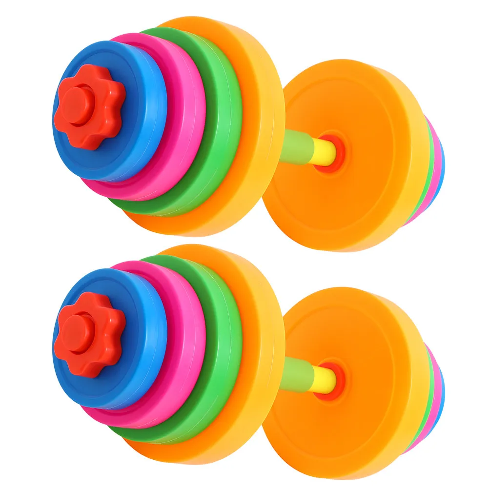 2Pcs Kids Dumbbell Adjustable Water Filled Lightweight Plastic Strength Training Fitness Equipment for Home Outdoor