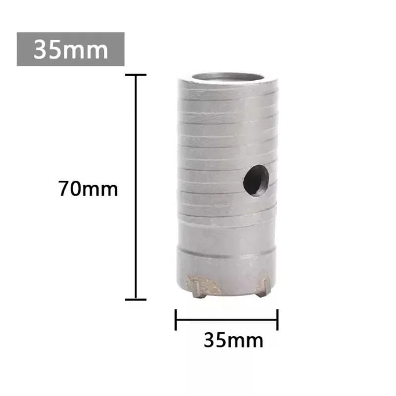 1Pc 30-80mm Drilling Crown for Concrete Wall Hole Saw SDS PLUS Hammer Drill Bit Set with Round Shaft Cement Stone Cutter Tool