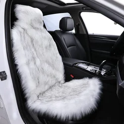 Universal Car Seat Covers Artificial Plush Autumn Winter Warm Fur Seats Cushion for Cars SUV Trucks Auto Interior Accessories