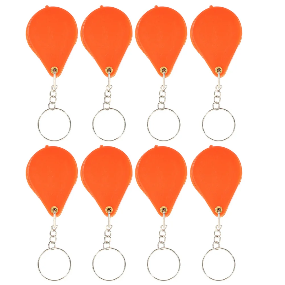 

8 Pcs Mini Magnifying Glass Keychain Portable Pocket Size Foldable Handheld Reading Magnifier for Kids with LED Light