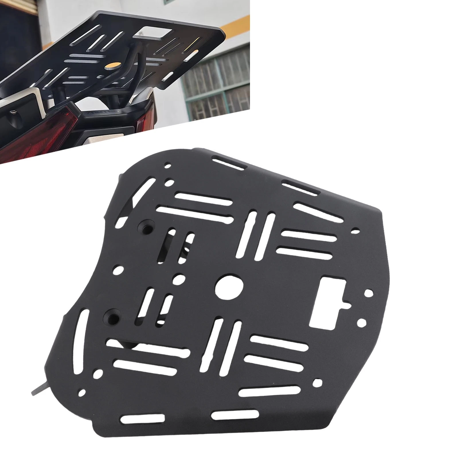 دراجة نارية مربع خلفي أسفل قاعدة لوحة الكربون الصلب القابلة للإزالة الخلفية رف أمتعة تصاعد لوحة استبدال ل ZONTES 368G