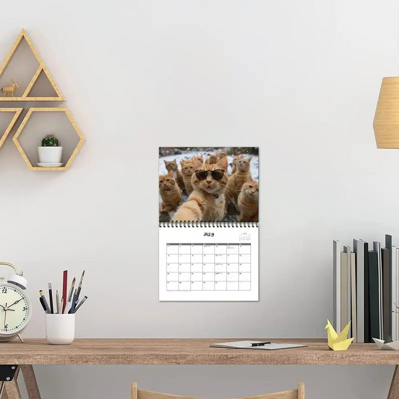 Creative Wall Calendar 2025 Animal Wall Calendar Aesthetic Desk Yearly Calendar Planner For Home Ornament Student's Helper