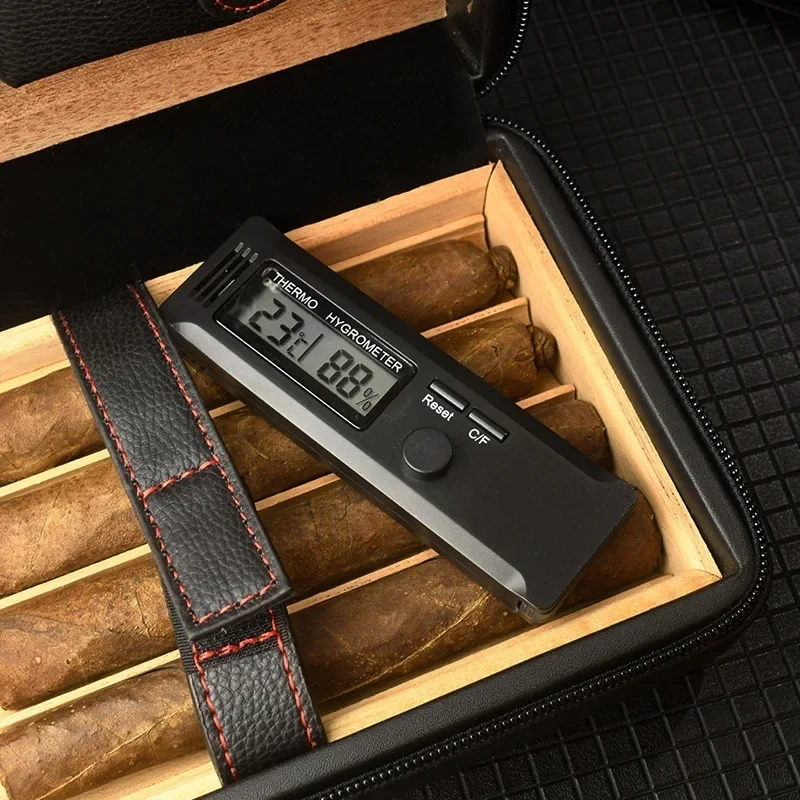 Perfect Cigar Thermohygrometer High-end Cigar Box Humidity Measuring Instrument Electronic Display