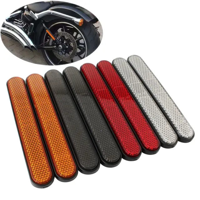 2 szt. Przedni widelec motocykla odblaskowa naklejka odblaskowa znak ostrzegawczy dla Harley Sportster 883 Softail Dyna Tourng cztery kolory