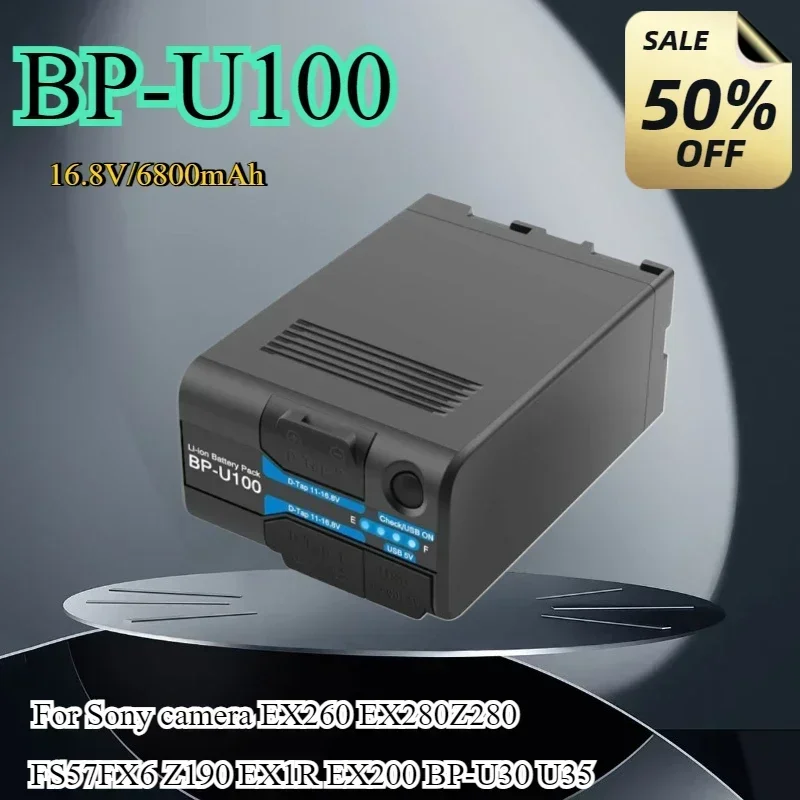 

BP-U100 Battery for Sony Camera EX260 EX280 Z280 FS5 7 FX6 Z190 EX1R EX200 BP-U30 U35 U70 U90 U60 with D-Tap and USB Output