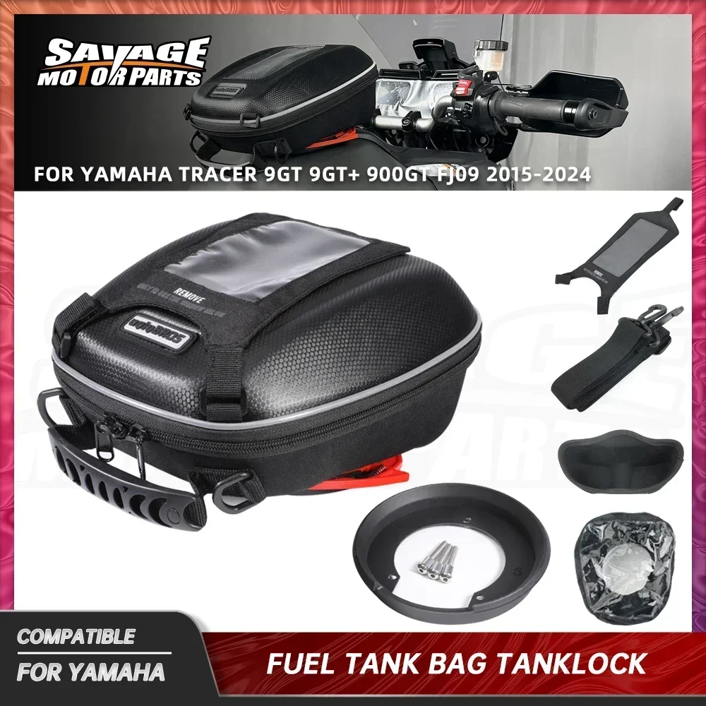 2024 9GT+ 900GT Tank Bag Tanklock For Yamaha Tracer 9GT 9GT+/Plus FZ-09 2015+ Motorcycle Navigation Tool Bag Waterproof Luggage