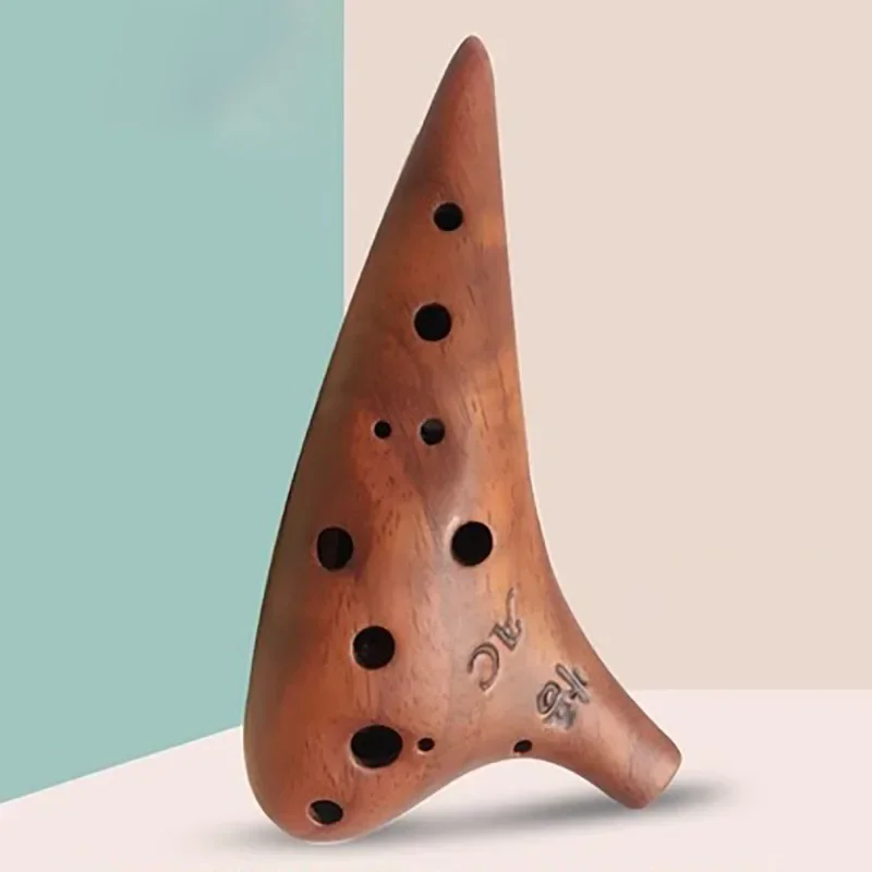 Solid Wood Ocarina 12 Holes Ocarinas Nordic Instruments Legend Ocarina Flute Professional Musical Instruments Offers Accessories