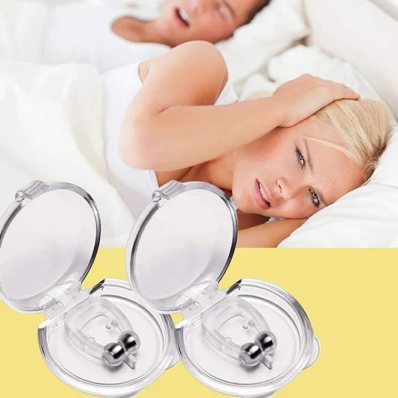 Magnetic Anti Snore Device Stop Snoring Nose Clip Easy Breathe Improve Sleeping Aid Apnea Guard Night Device With Case 1/4/6/8PC