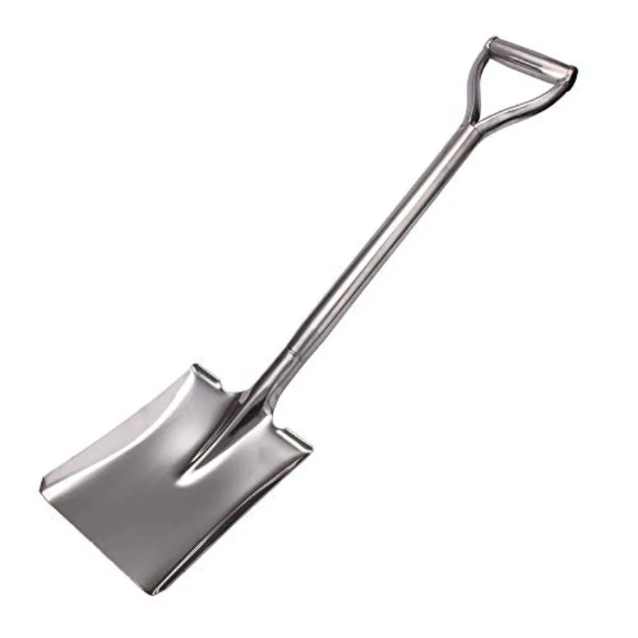 

31.5 Inch Flat Head Garden Shovel D Handle Square Flat Spade Shovel for Gardening All Stainless Steel Made