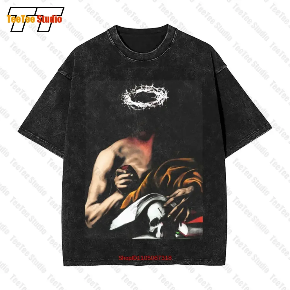 Scale Departed Knowledge Mens Blvck Scvle Occult Vintage Oversized T-Shirt MA1L