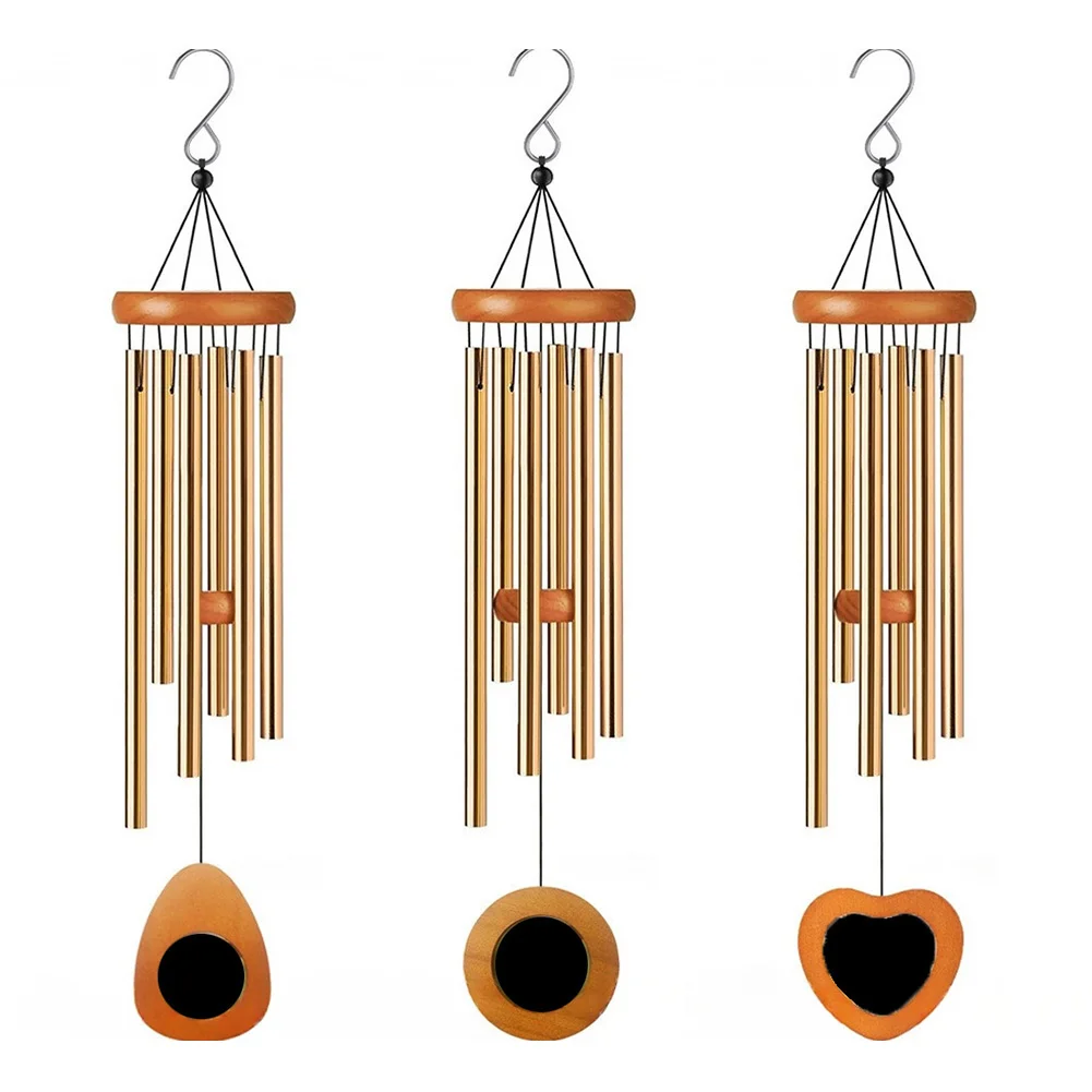 Elegant 25.5inch Aluminum Wind Chimes Metal Tubes Chime Courtyard Corridor Balcony Decor– Perfect Memorial Sympathy Gifts