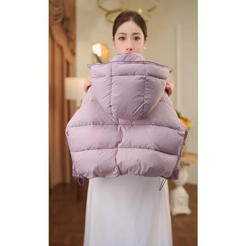 New Winter Girls Short Padded Coat Korean‑Style Hooded Thick Warm Outerwear Stylish Kids Winter Warm Top 120-170CM