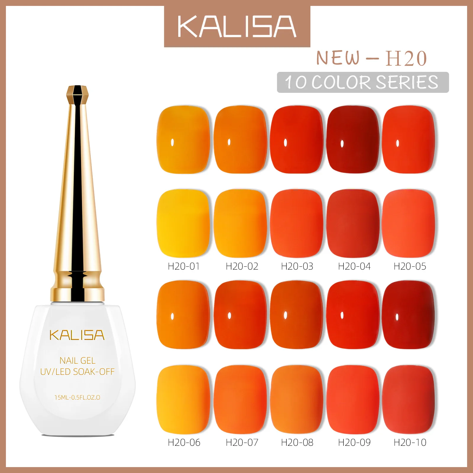 Pumpkin Orange Caramel Color Nail Gel Bright Summer Spring Nail Polish Gel Long Lasting Nail Accessories Uv Gel Nail Polish