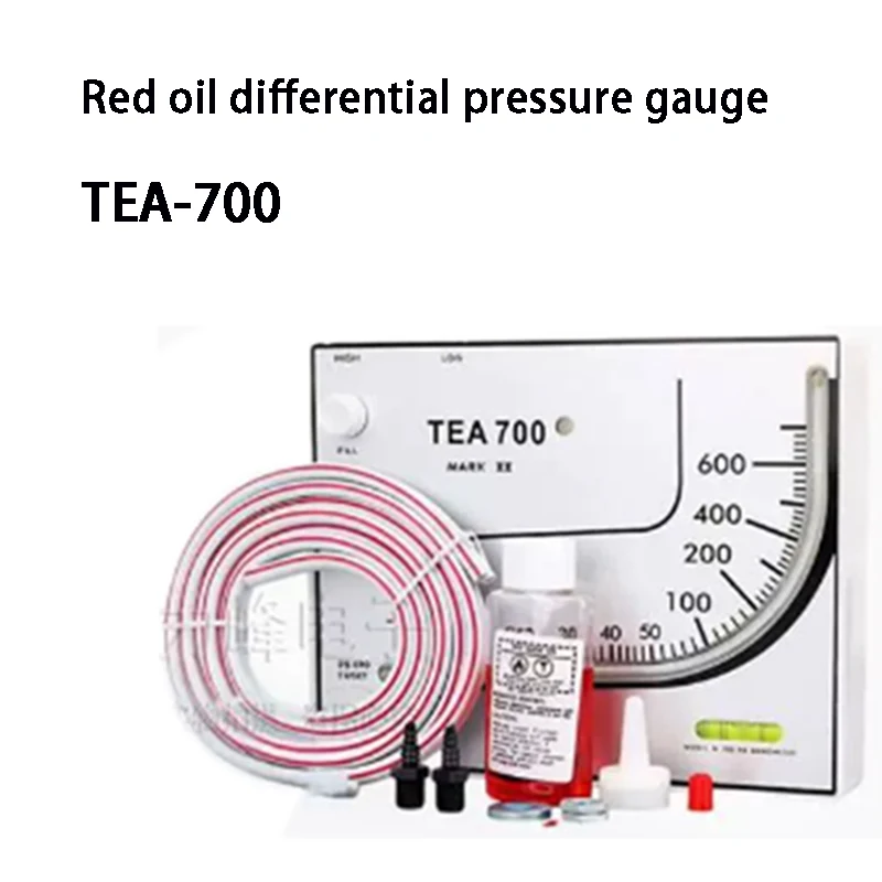 TIANEN TEA700 Red Oil Manometer Differential Pressure Gauge 3%FS Accuracy -10~700 Pa Range 140F Temperature