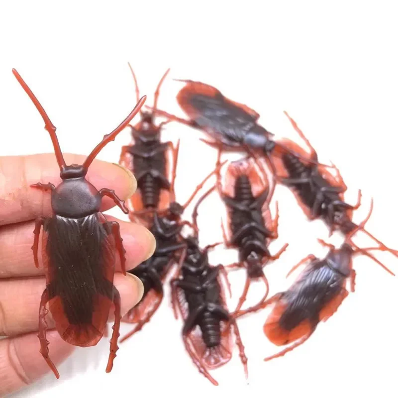 48Pcs/set Halloween Gadget Mischief Toys Plastic Cockroaches Joke Gags Toy Spider Bats Skelet Funny Toys Party Decoration Props