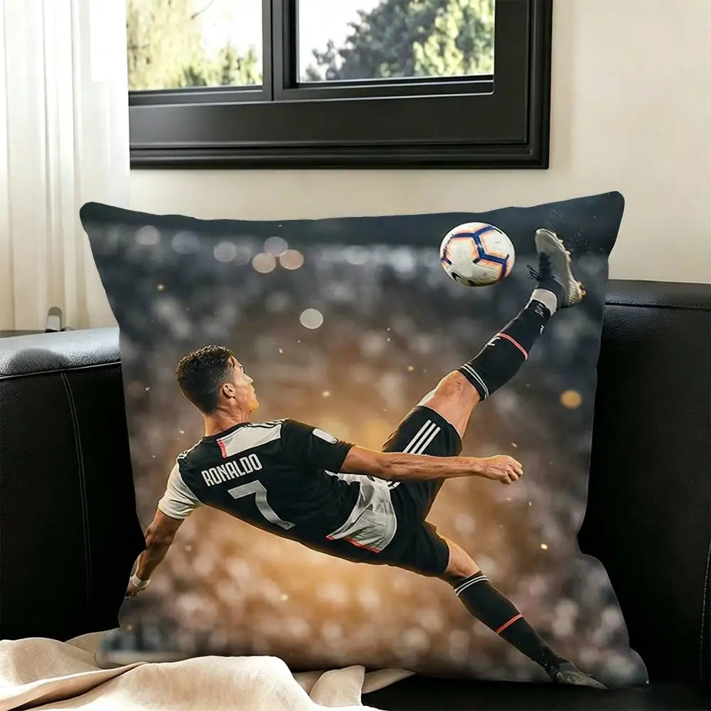 CR7-Ronaldo Football  Pillow Case Square Double-Sided Sofa Cushion Cover Bedroom Bedside Pillow