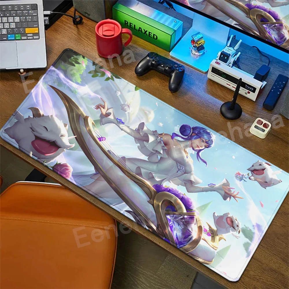Alas Mouse Gaming League Of Legends Anti-selip Alas Keyboard Permainan Kantor Penebalan Alas Mouse Besar Aksesori Permainan Alas Meja