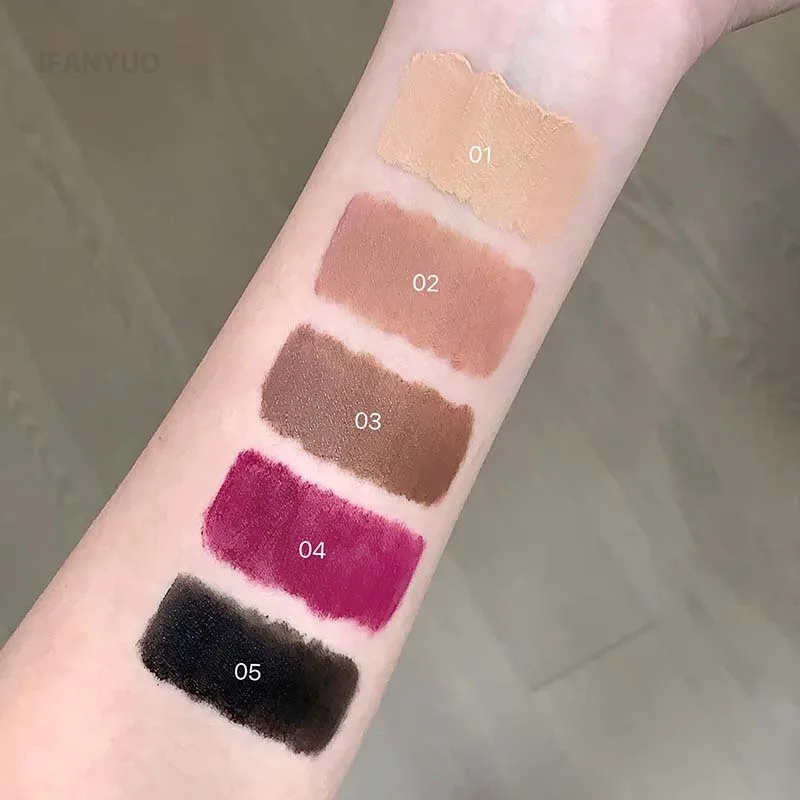 ลิปกลอสสีม่วงสไตล์โกธิค ลิปสติกสีน้ำตาลเข้มแบบแมท ลิปทินท์สีนู้ด ลิปสติกเนื้อกำมะหยี่กันน้ำ ลิปสติกเนื้อซาติน เครื่องสำอางเกาหลี