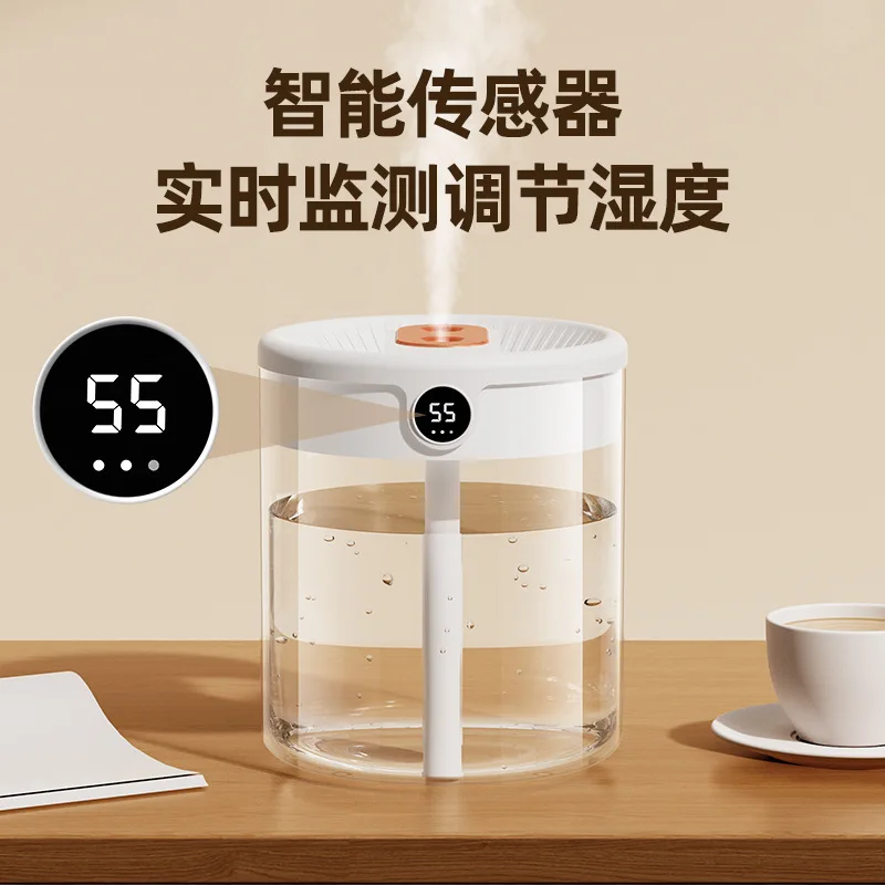 2L humidifier USB large capacity household mute bedroom office night light digital display dual spray humidifier