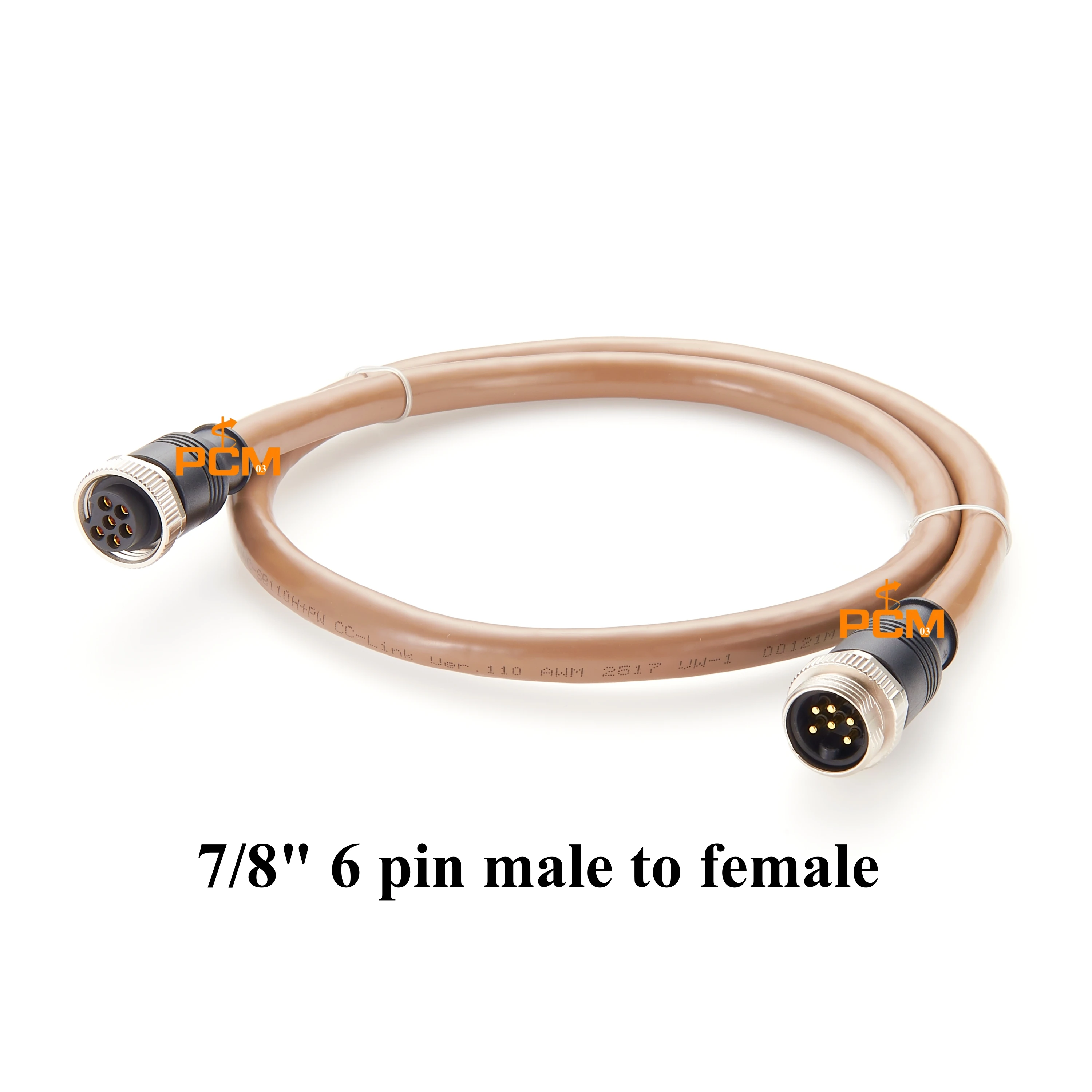 7/8 6 Pin Power Cable, CC-Link Cable, Waterproof Industrial Cable, Remote I/O Connector, IP67 6 Pin Fieldbus cable, CC-Link TSN