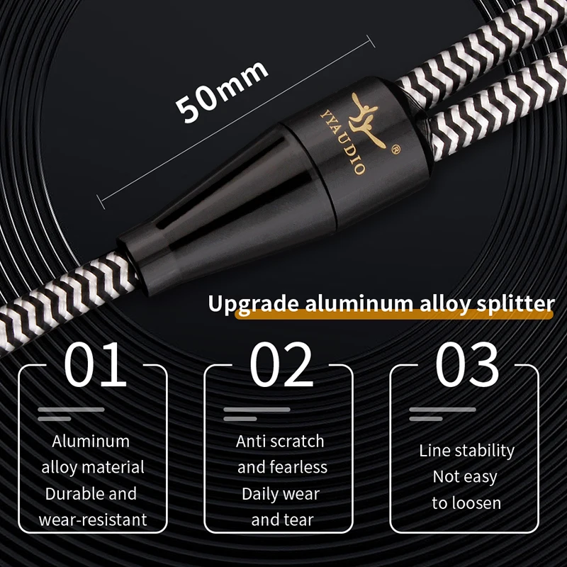 YYAUDIO 4.4mm 5극-듀얼 XLR 남성형 밸런스드 케이블 7N OCC 은도금 하이파이 오디오(DAP DAC 앰프 스튜디오 모니터용)