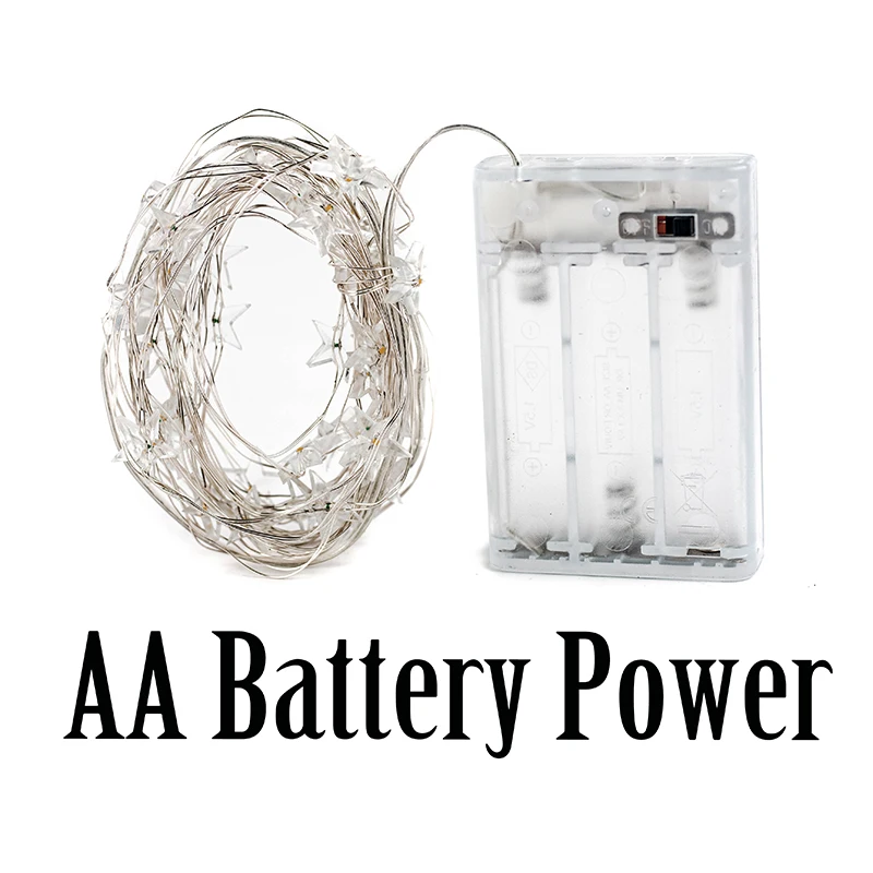 Fairy Curtain String Lights, Luzes de flores interiores, USB a pilhas, Quarto LED String, Decoração ao ar livre, 6m, 60 LEDs