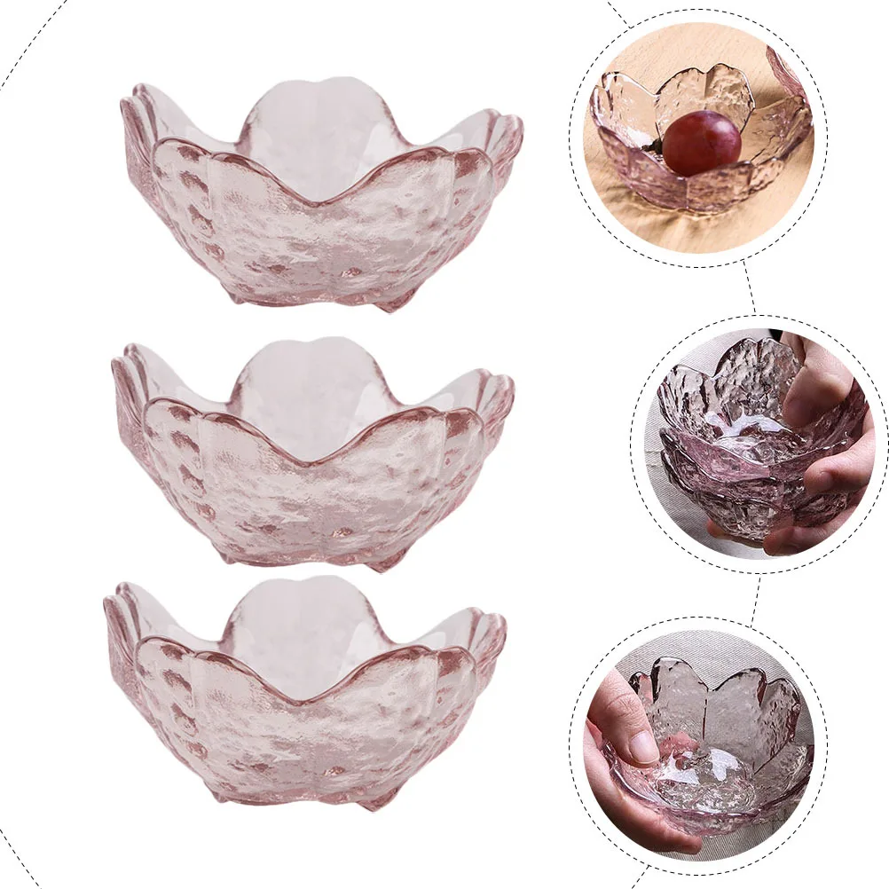 

6Pcs Glass Tasting Dishes Unique Flower Shaped Design Decorative Dessert Plate for Home Hotel Office Wedding Party