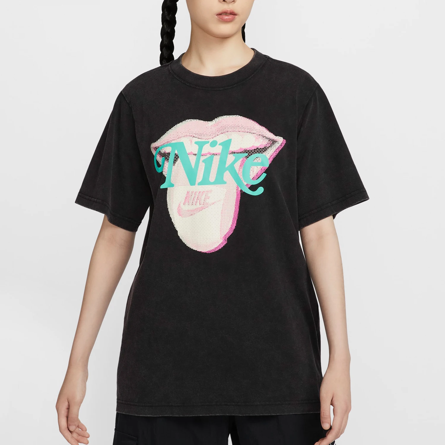 

Официальная новая женская модная простая повседневная футболка Nike 2024, HM4594-010