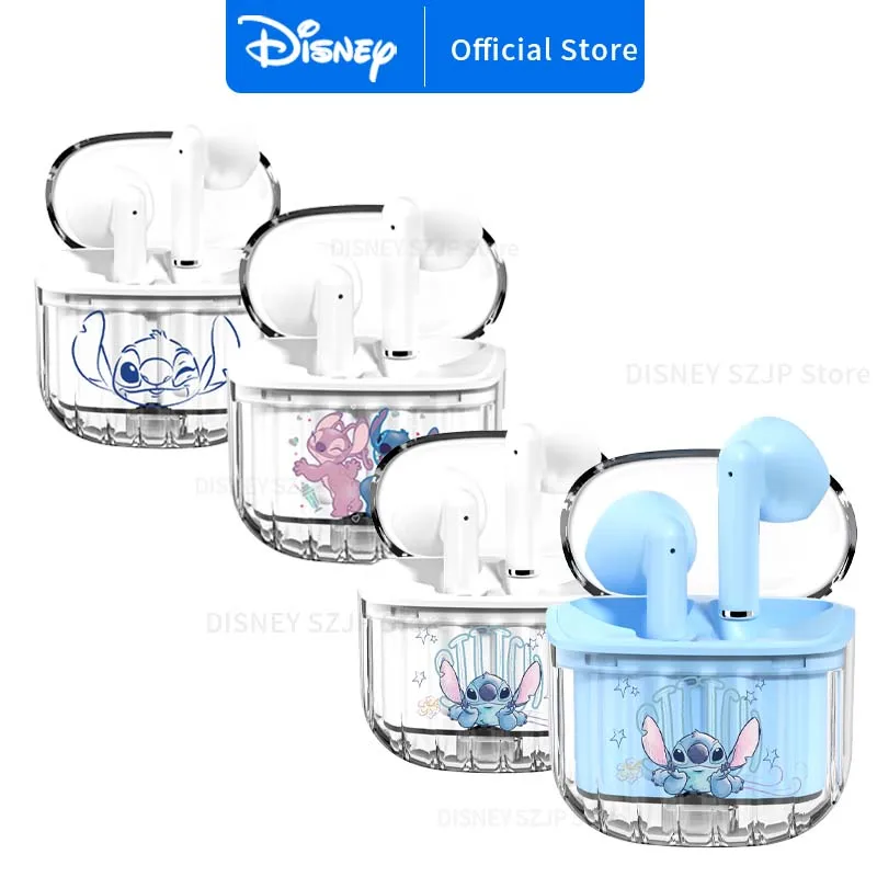 New Disney Lilo & Stitch Angel Wireless Bluetooth Earbuds HiFi Sound HD Call Earphones Smart Touch Long Endurance Low Latency