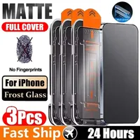 3Pcs HD Matte Screen Protector For IPhone 17 16 13 14 11 12 15 Pro Max 15 Plus XR XS Tempered Glass Dust Free Installation