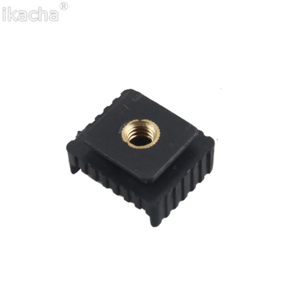 Flash Hot Shoe Mount Adapter Speedight Flash Cold Hot Shoe Bracket Mount Adapter 1/4" Screw for Studio Speedight Tripod