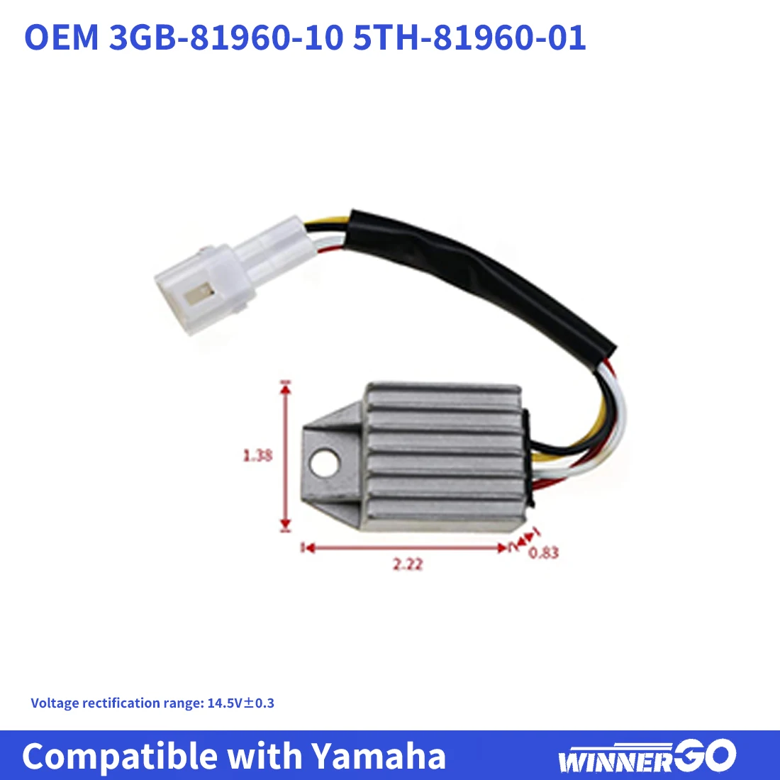 4 Pin Motorcycle Voltage Regulator Rectifier for Yamaha YFM80 Badger Raptor Grizzly 80 YFA1 YFM50 3GB-81960-10 5TH-81960-01