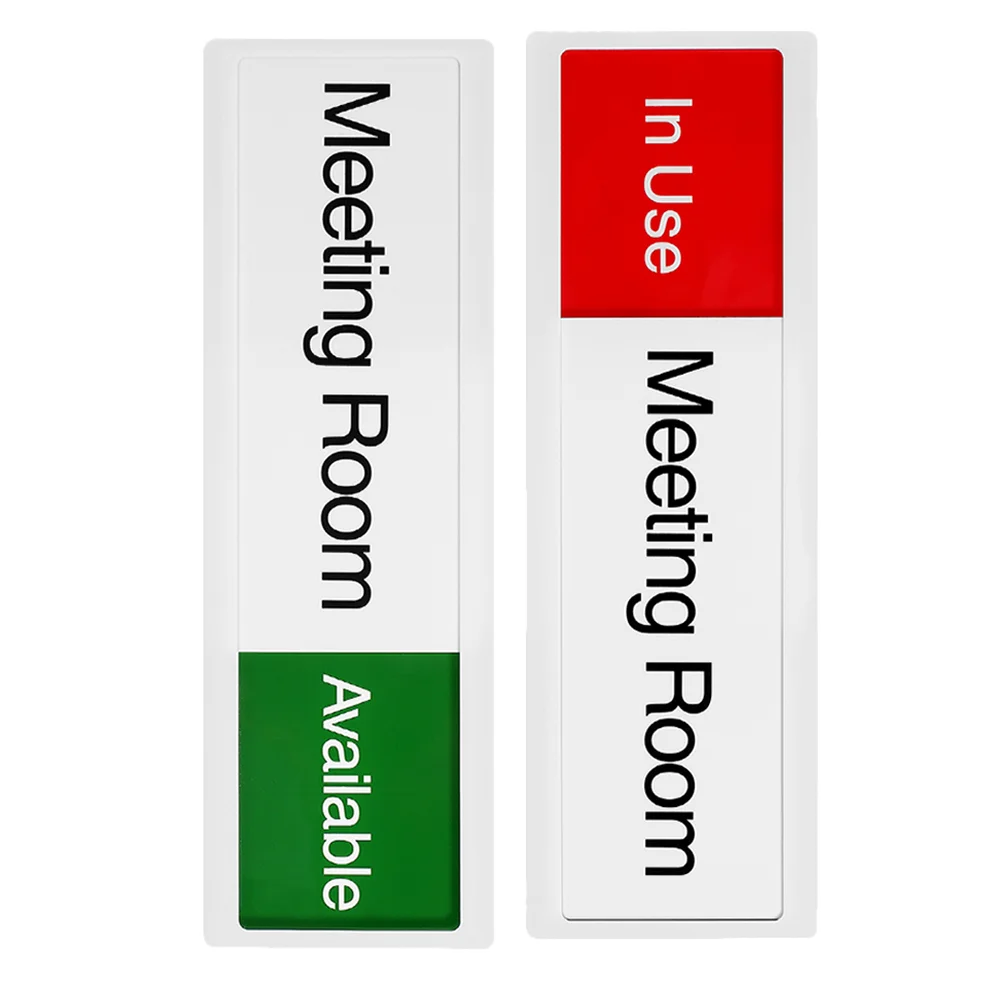 

2 Pcs Signage On The Door Meeting Room Office Signs Recording Not Disturb 2500X800X080CM Acrylic Please Knock Decor