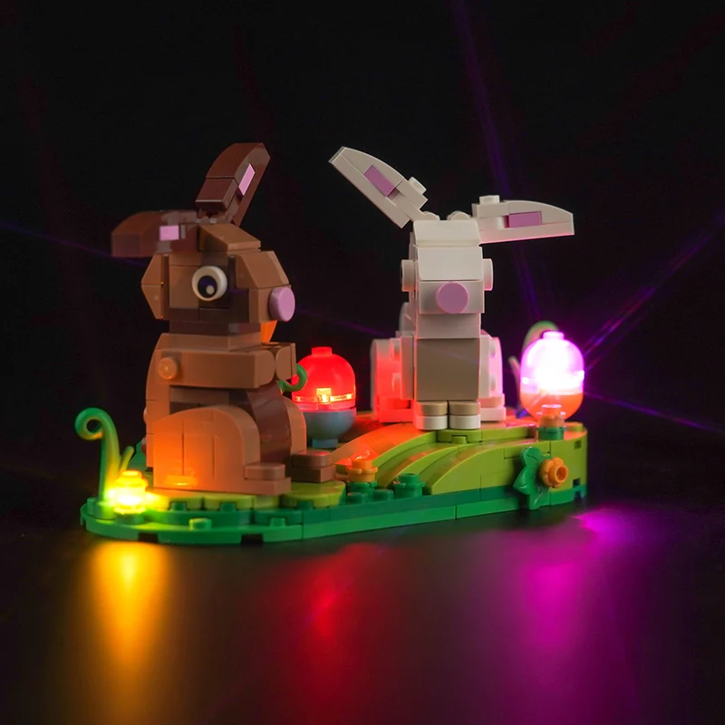 The Vonado LED 40523 set is suitable for Easter Rabbits Display building blocks (including lighting accessories only)