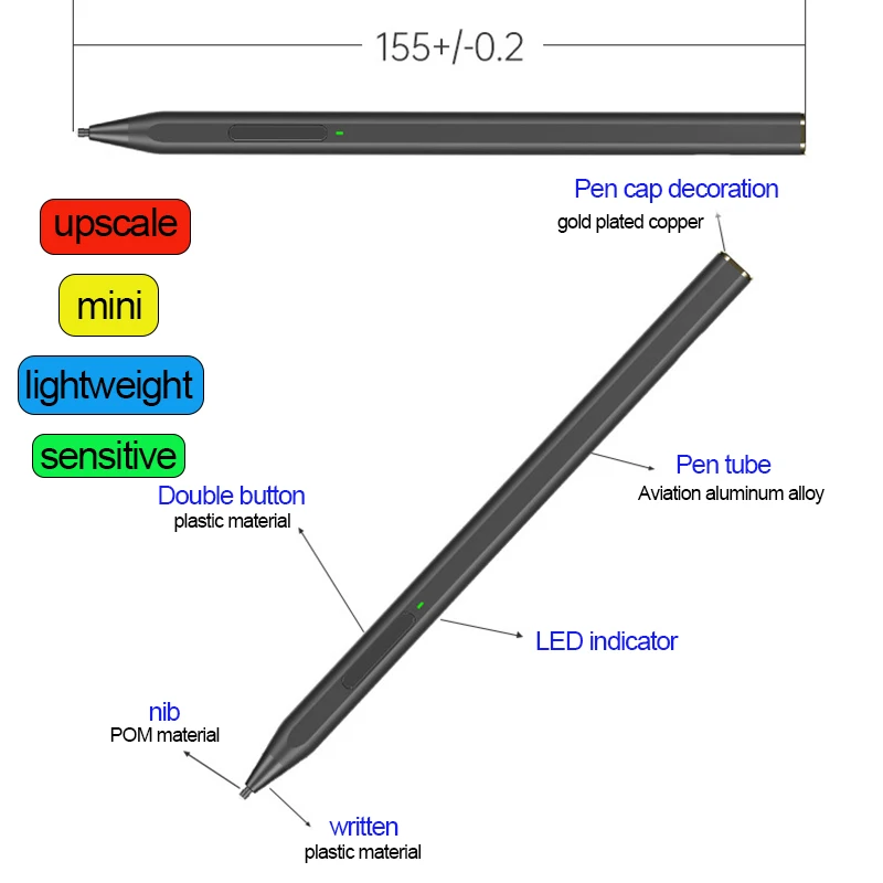 Microsoft surface mp2.0 stilo capacitivo matita magnetica Touch pen per tablet ipad accessori per laptop ASUS HP SONY DELL Lenovo