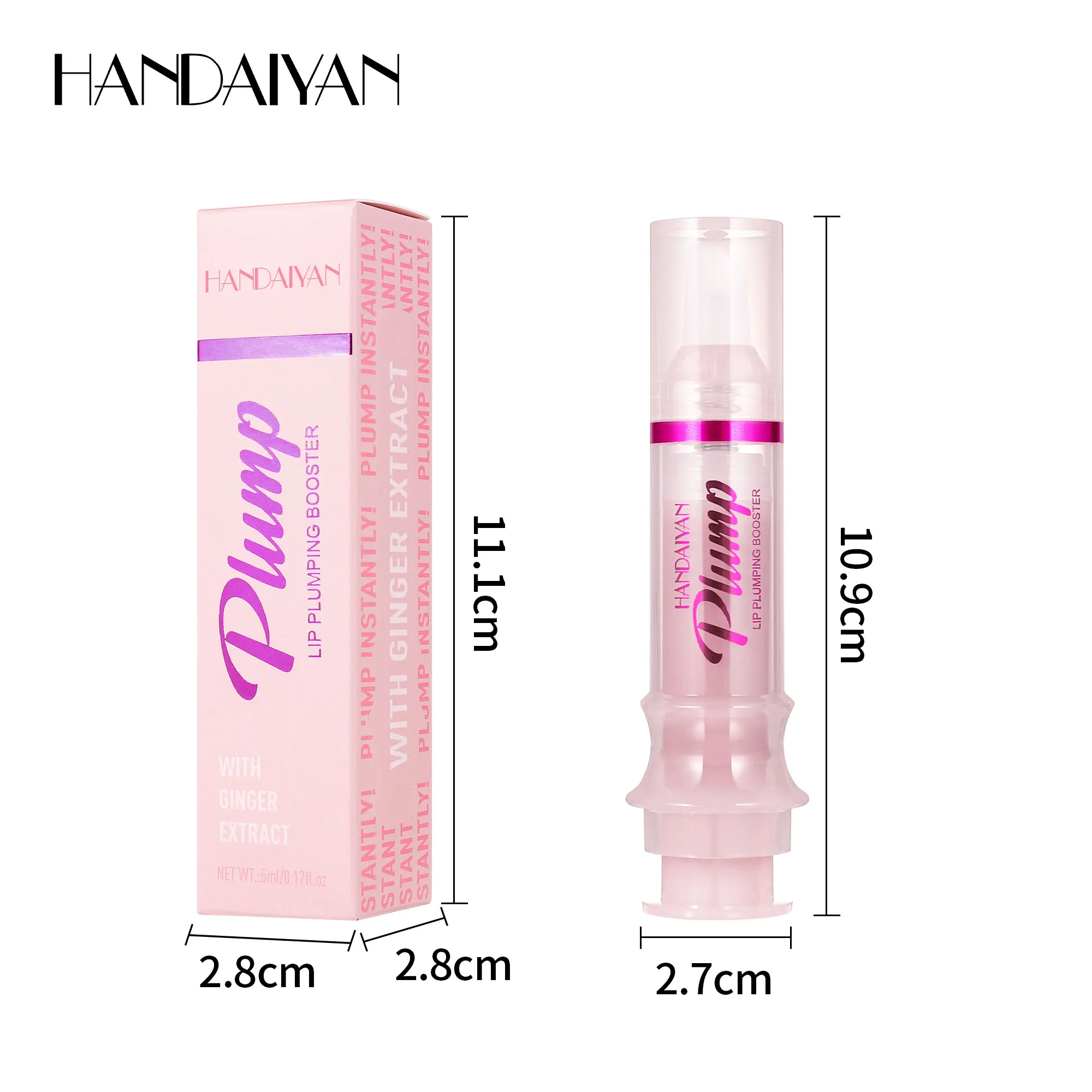 8-color needle tube lip plumping  moisturizing fading wrinkles with a spicy feeling used for plumping lips ladies and girls