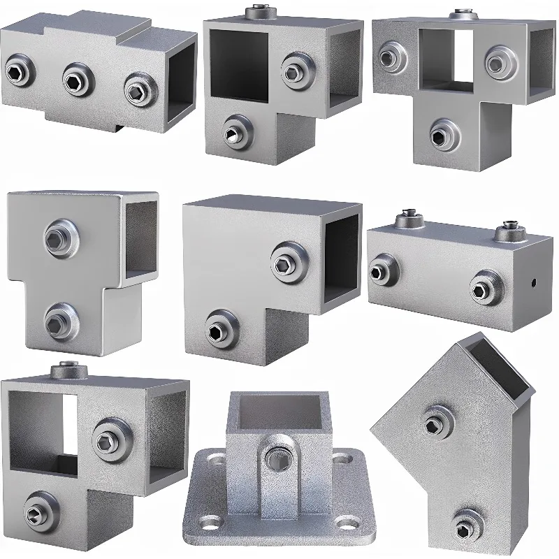 

20/25/30mm square tube connector aluminum alloy 20MM square pip joint welding free tee fastener connector
