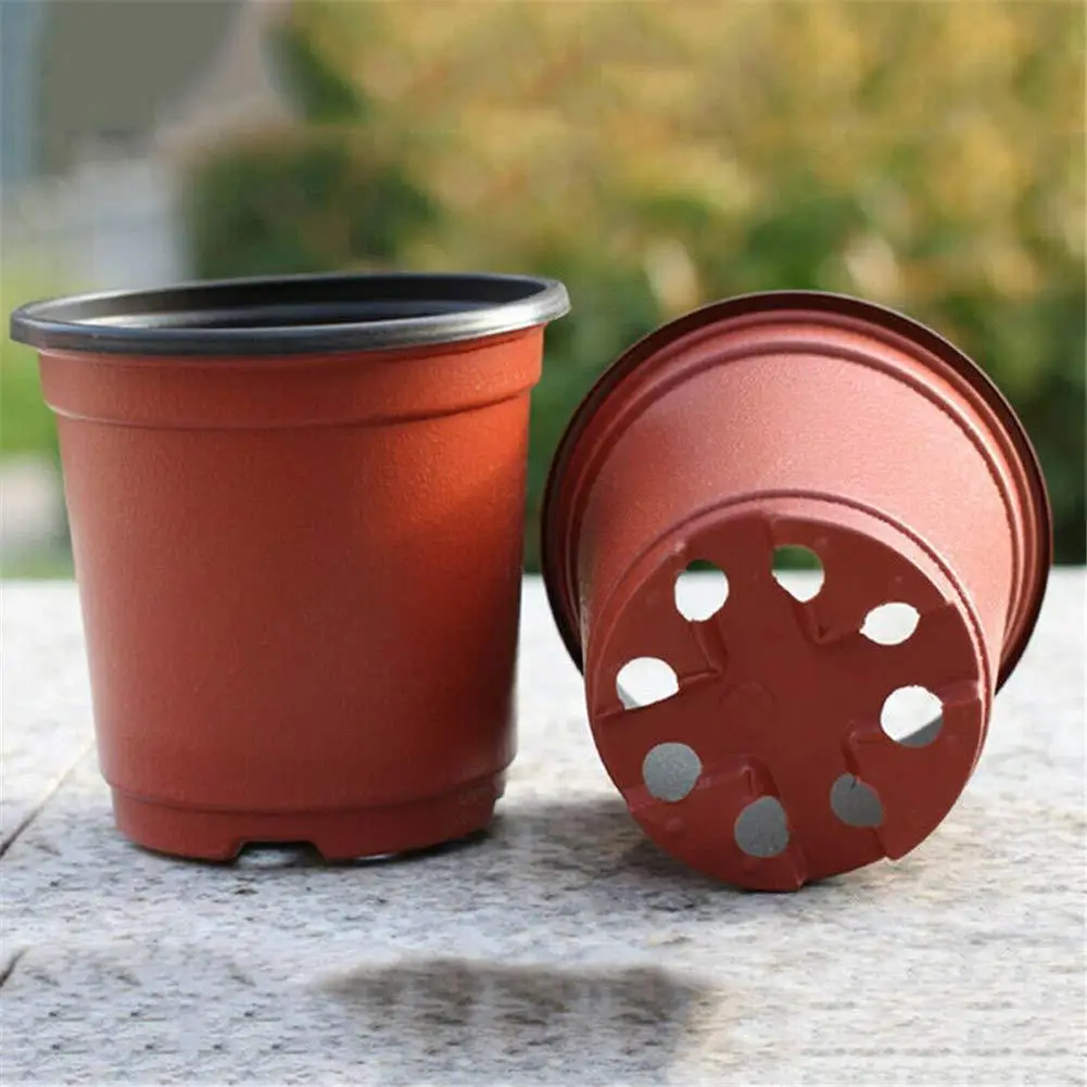 100pcs 90mm Grow Box Fall Resistant Tray For Home Garden Plant Pot Plastic Breathable Non-toxic Nursery Flower Pots Wholesale