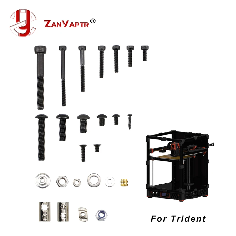 

Trident 3D Printer DIY Project Fasteners Screws Nuts Full Kit Rident 3D Printer Screws Full Kit For Voron Trident Parts