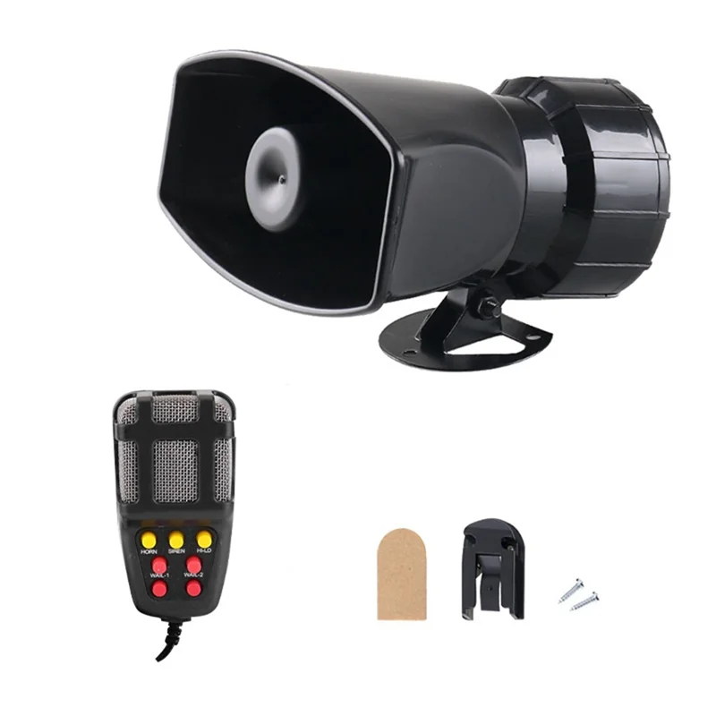 12V 7 Sounds 120DB Wireless Electronic Siren Loud Car Warning Alarm Fire Siren Horn Car Accessories