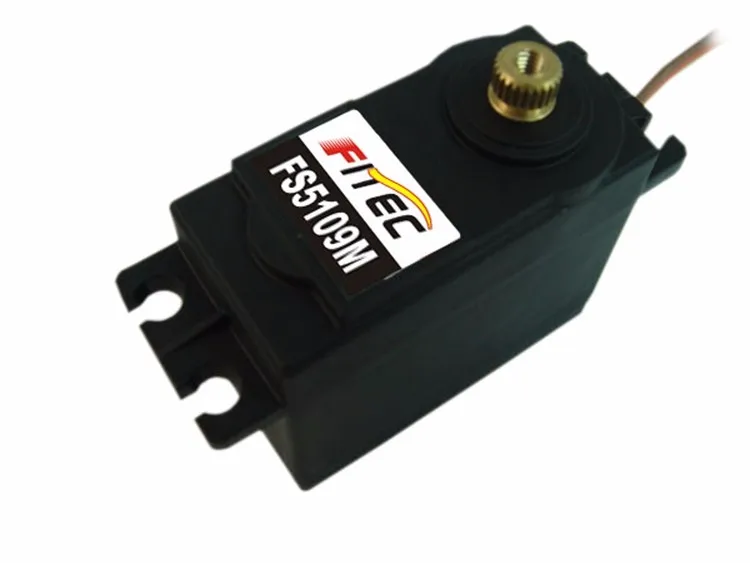 Feetch FS5109M 6V 10kg. cm Standard Size Copper Gear Servo Motor for RC Car Toys Trucks Hobby Radio Control Style Metal Plastic