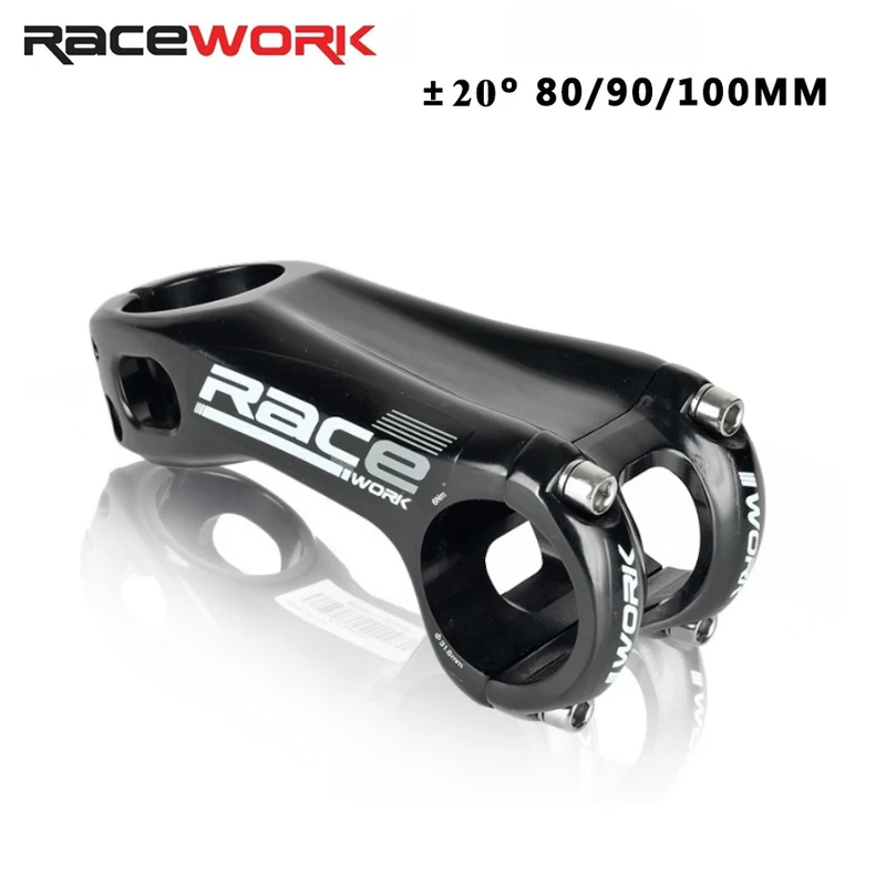 RACEWORK Rennrad Mountainbike Lenkervorbau Negativ 20 Grad Lenkerlänge 80/90/100mm Fahrradzubehör