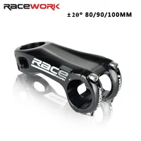 RACEWORK bicicleta de carretera ciclismo de montaña vástago elevador mesa negativa 20 grados manillar de bicicleta longitud 80/90/100mm accesorios de bicicleta