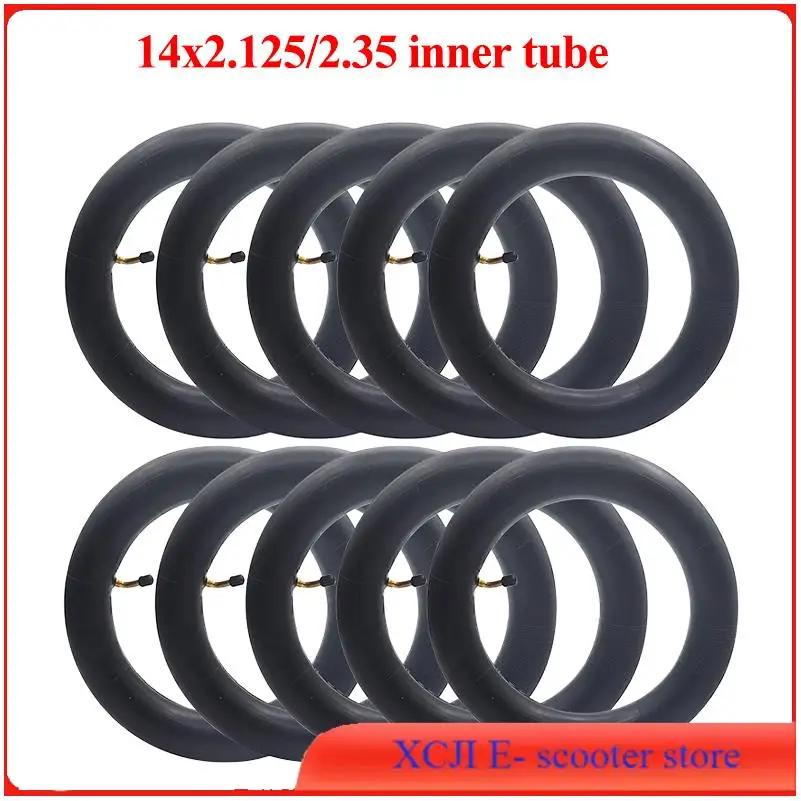 

14x2.125/2.35 Rubber Inner Tube With A Bent Valve Stem For Bicycle Bike Tires Electric Bike Parts Accessory